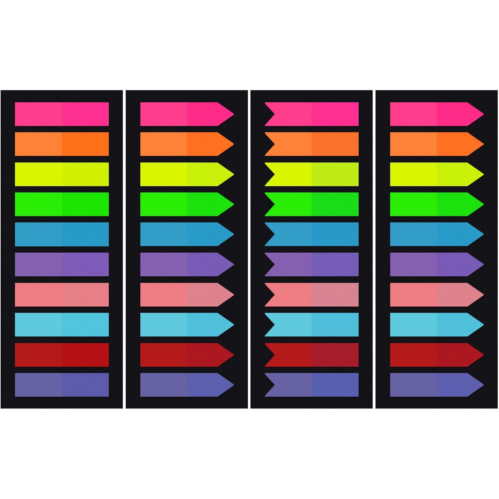 Qufiiry 800 Piezas Marcadores Adhesivos, Notas Índices Adhesivos de Indice de Colores, Posits para Libros de Etiquetas, Grabables Notas Adhesivas para Libros,Notas Página, Carpetas