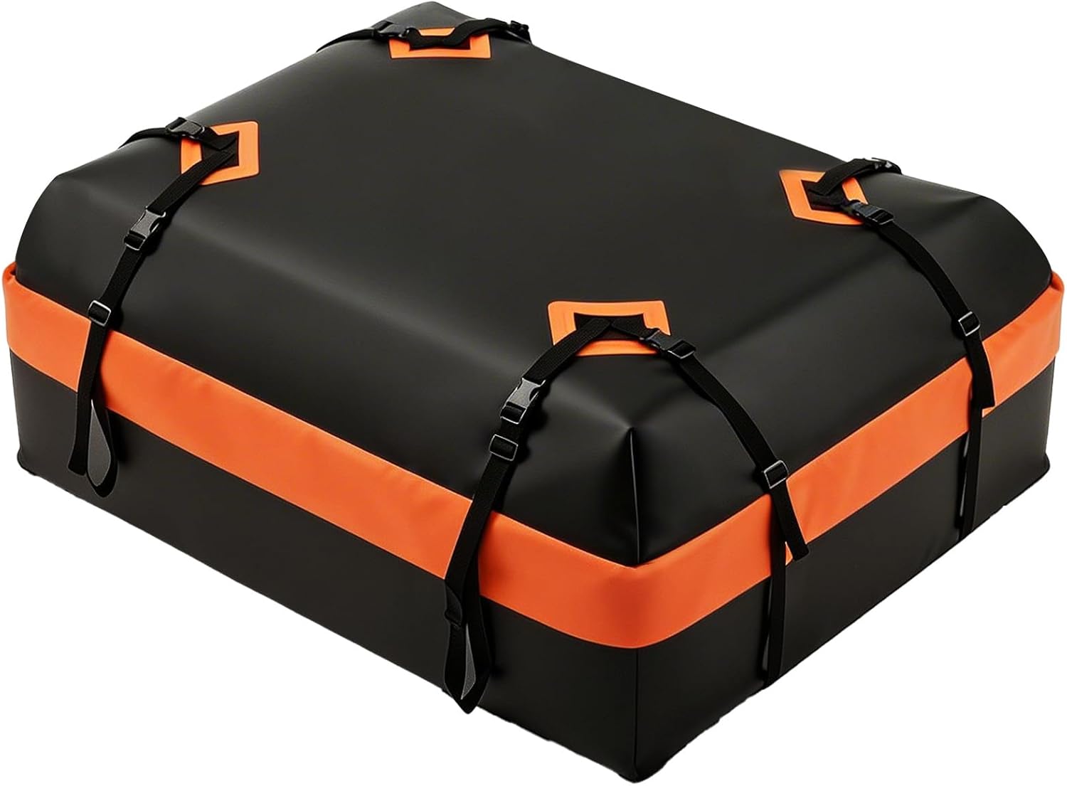 DUMOS Car Rooftop Cargo Carrier 15 Cubic Feet, Car Roof Waterproof PVC Bag, with Anti-Slip Mat,Combination Luggage Lock, Reinforced Straps & Door Hooks,Fit Vehicles with/Without Roof Racks