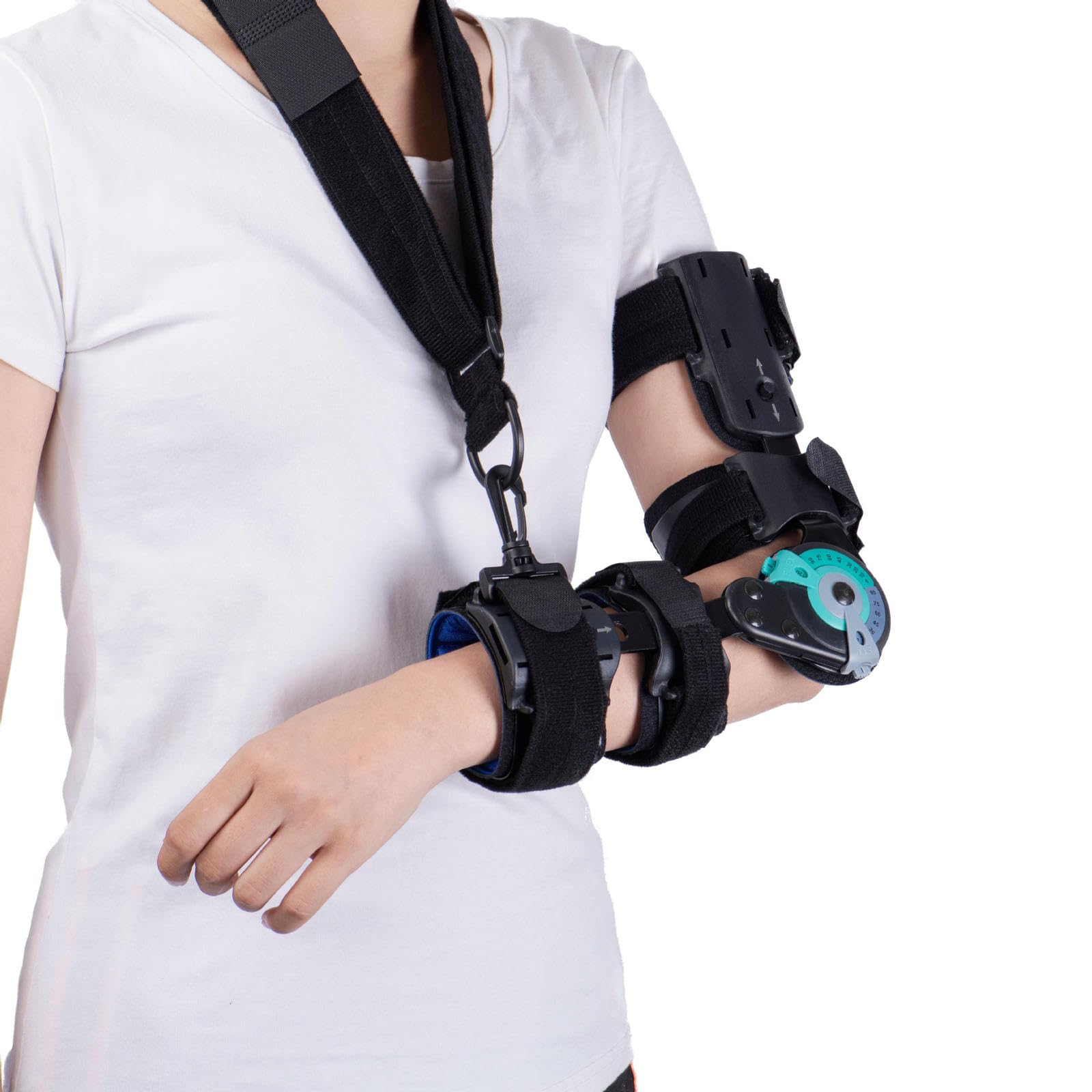 PopieL Codera Ajustable Unisex, Codera con Bisagras Para Codo Izquierdo/derecho, Cabestrillo de Fijación de Fractura de Brazo, Codera Postoperatoria Para Fijación Después de La Eliminación de Yeso