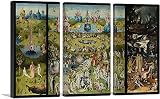 ARTCANVAS The Garden of Earthly Delights 1515 Canvas Art Print by Hieronymus Bosch - 60" x 40" (0.75