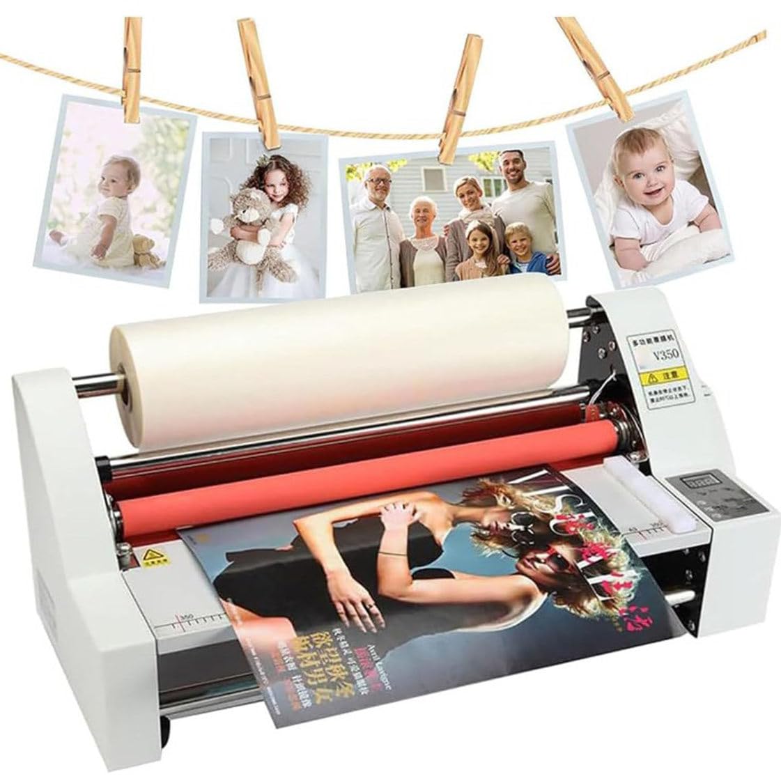 Máquina laminadora pequeña A3, rollo para laminado en frío y caliente con película de prerrecubrimiento de 100 metros para uso comercial en la oficina escolar