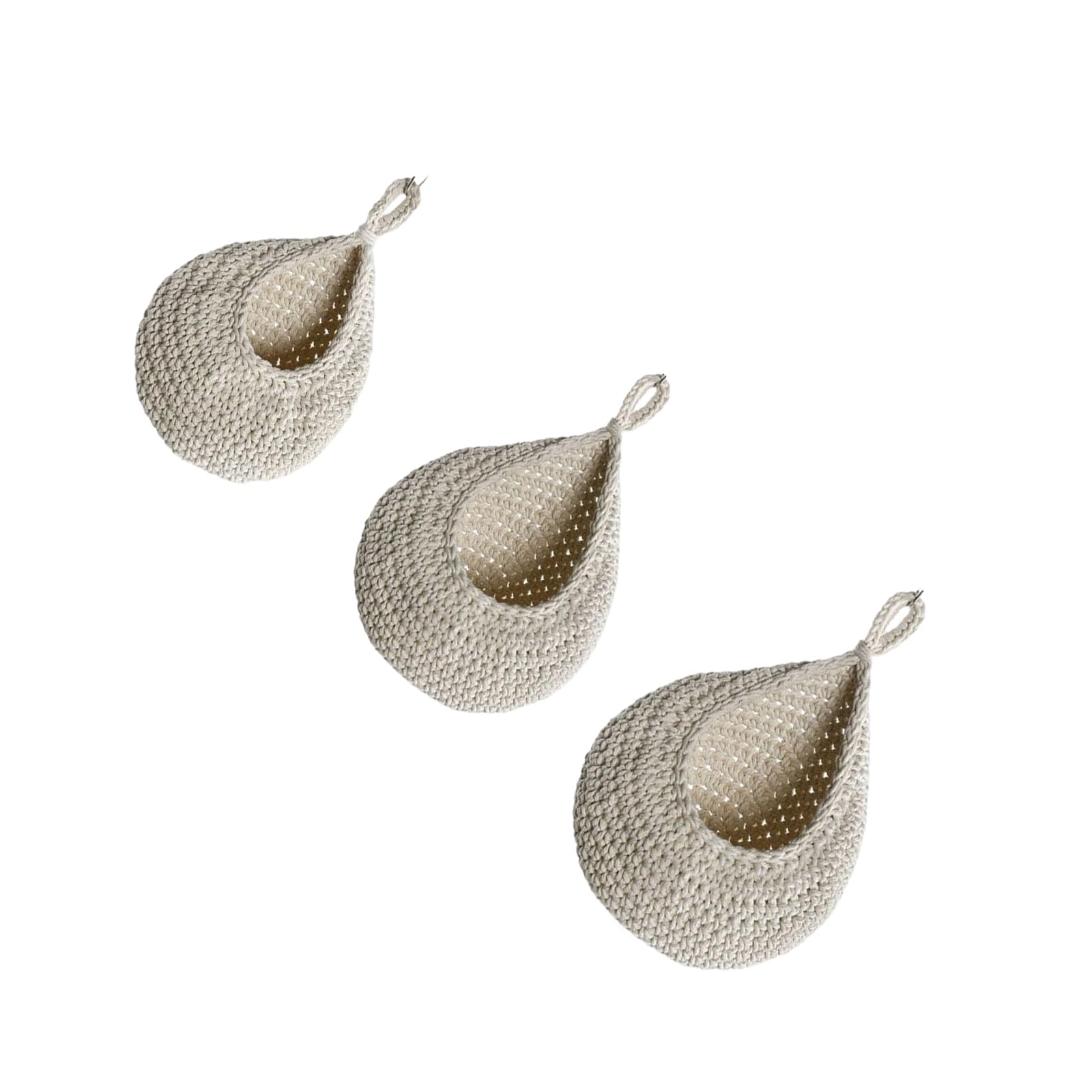 Msioytog Of Decorative Wall Hanging Holder Crafted From Sturdy Rope Perfect For Produce Snacks Belongings Decorative Wall Hanging Holder Crafted From Sturdy Rope Perfect For Produce Snacks Belongings
