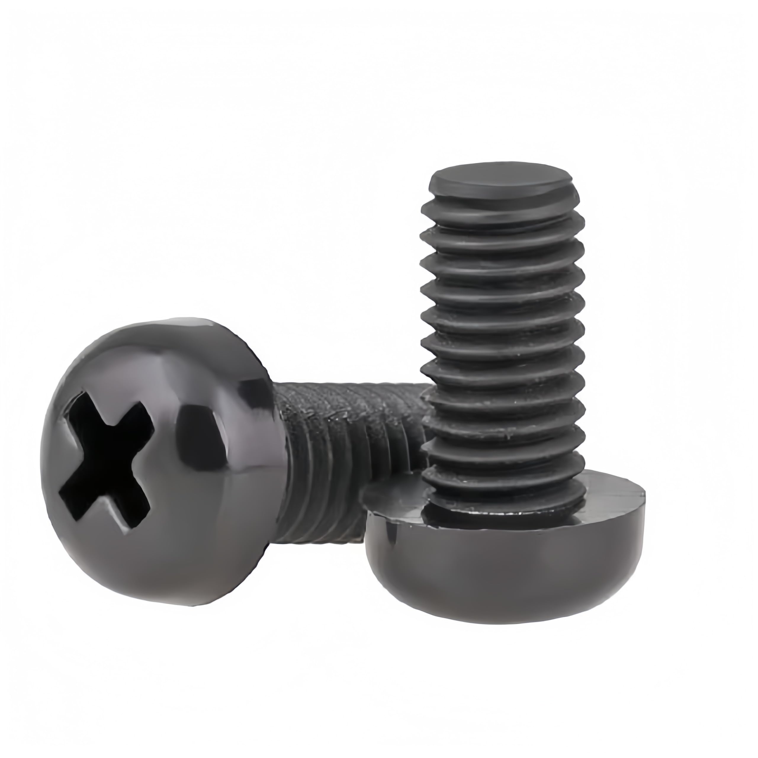 NACX M3 x 6mm Black Pan Round Head Nylon Machine Screw Bolt Fastener, Phillips Drive, 250Pcs โ image 1