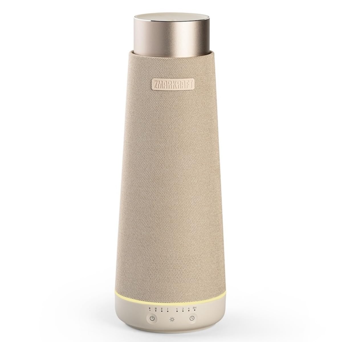 Difusor de aceite esencial sin agua con altavoz integrado | 3 niveles de niebla, audio inalámbrico, luces LED ambientales, exterior estético, para todos los tamaños de habitación