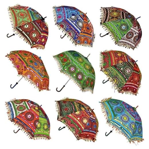 Best place to buy umbrella in tokyo Bohemian Handmade Multi Colored Umbrella