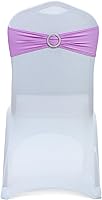Vista 179 de MDS - Paquete de 50 bandas elásticas de elastano para silla, lazos elásticos para sillas con hebilla deslizante, ajuste universal para bodas, Acción