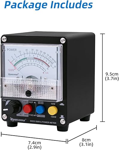 Miniatura 9 de Mcbazel Surecom SW-32UV 125-525MHz 100Watt SWR & Power Meter Negro medidor de potencia