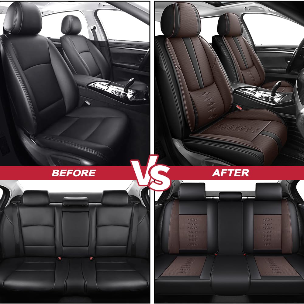 Car Seat Covers for Dodge Durango 1998-2025 2026 Waterproof Leather Seat Covers 5-Seats Luxury Interior Accessories with Airbag — view 7