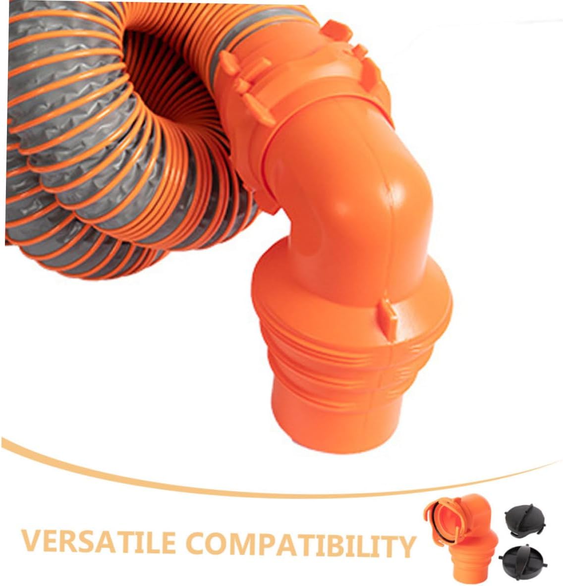 Rv Sewer Hose Fitting Adapter Connector for Waste Disposal Pvc Swivel Design for Easy Installation Compatible Various Sewer Hoses