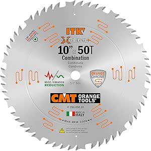 CMT 256.050.10 10-Inch by 50 Tooth 5/8-Inch Bore ITK Combination Saw Blade