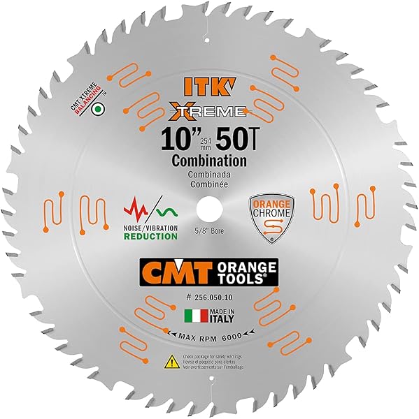 CMT 10 inch Xtreme Industrial Combination Saw Blade with 50 Teeth