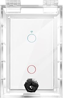 groword Baby Safety Outlet Cover Box with Key Lock - Extra Large 5.9" Acrylic Plug Protector for Kids & Toddlers