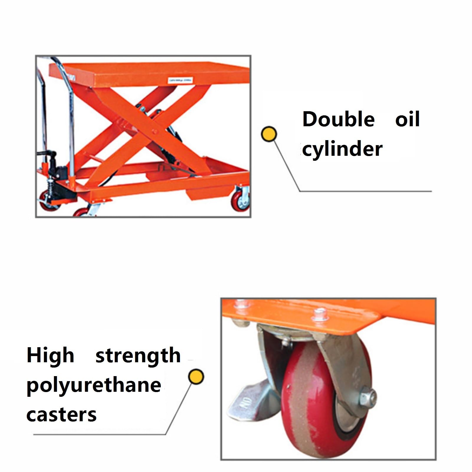 Wózek hydrauliczny z hydraulicznym wózkiem nożycowym Podnośnik ręczny z pojedynczym nożyczkami do przenoszenia materiałów(300 kg)