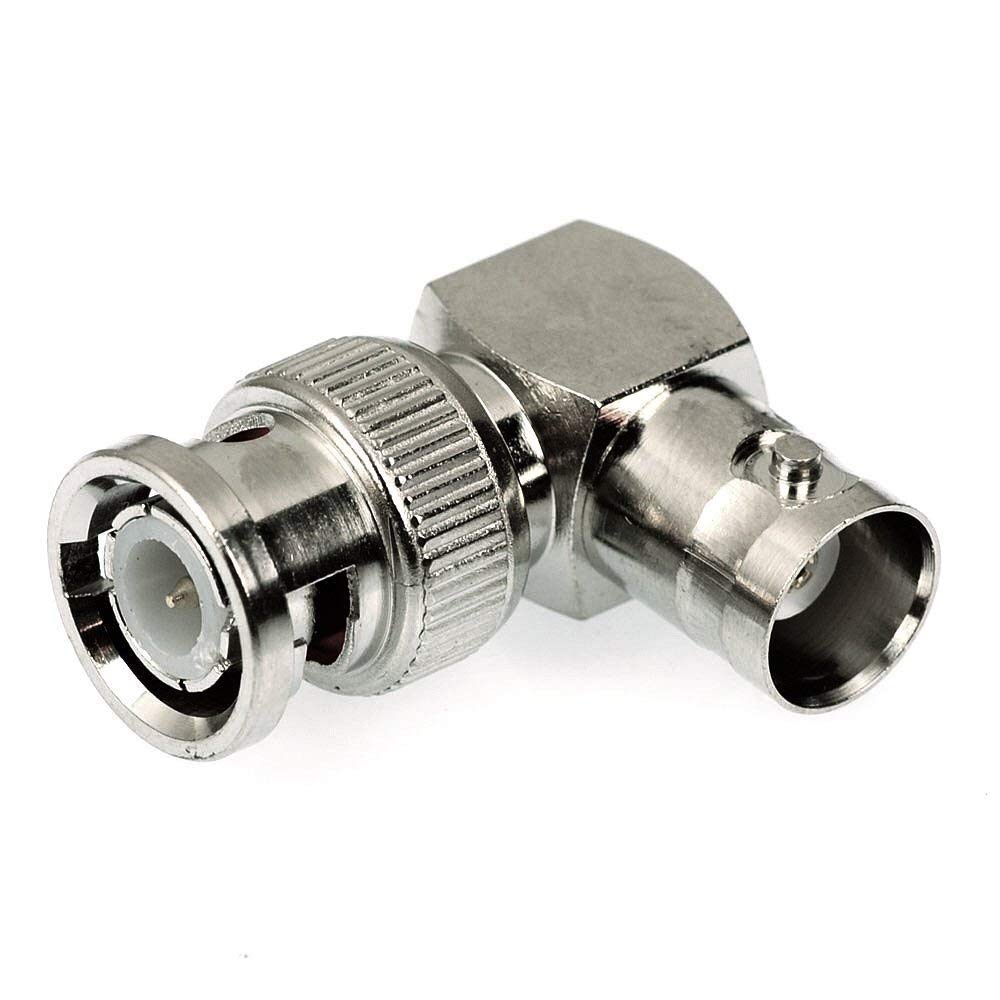 Adattatore per connettore di alimentazione CC ad angolo retto da 90 gradi, 10 pezzi, spina maschio da 2,1 mm x 5,5 mm a jack femmina da 2,5 mm x 5,5 mm per telecamera CCTV del computer