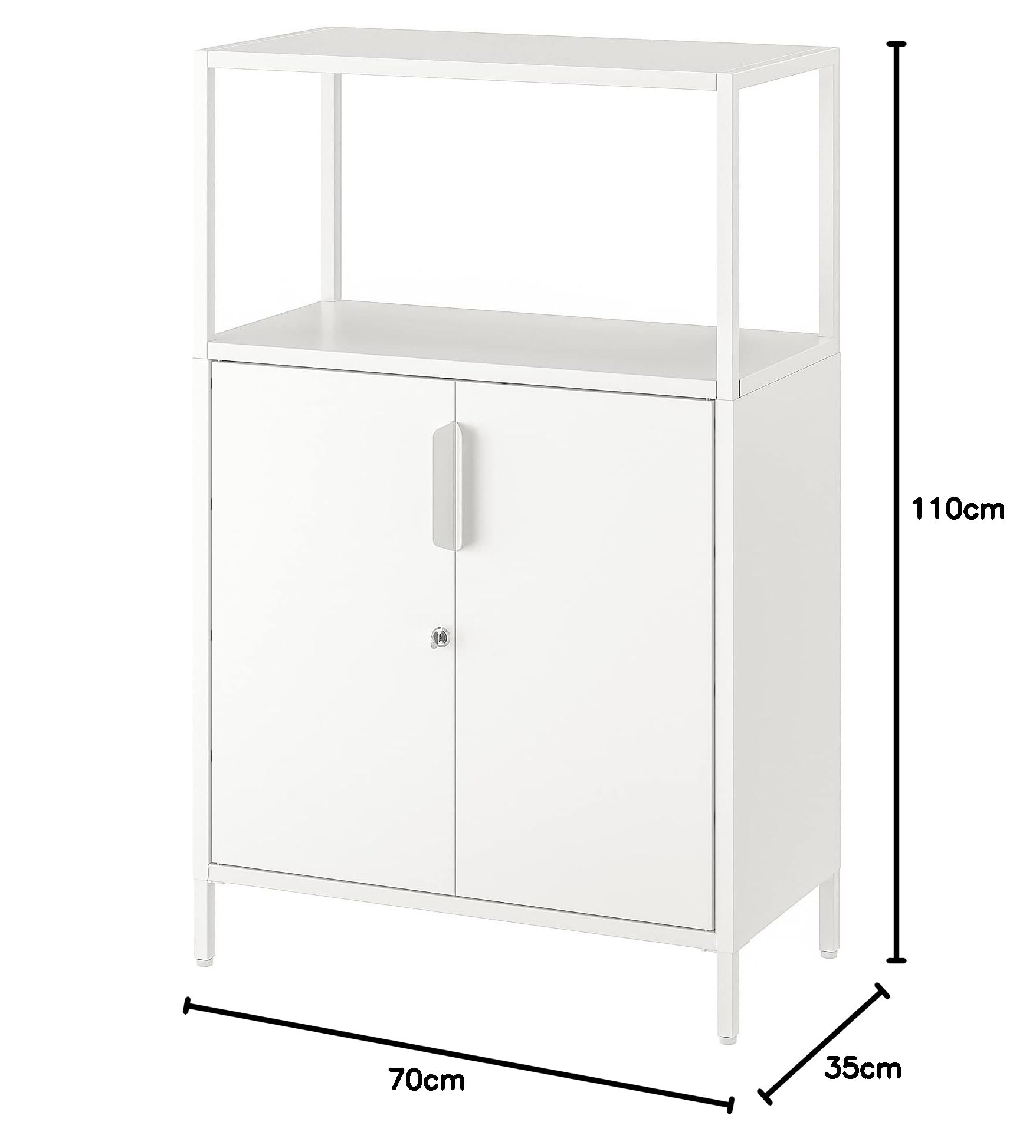IKEA Trotten Armoire avec portes, 70 x 35 x 110 cm, blanc
