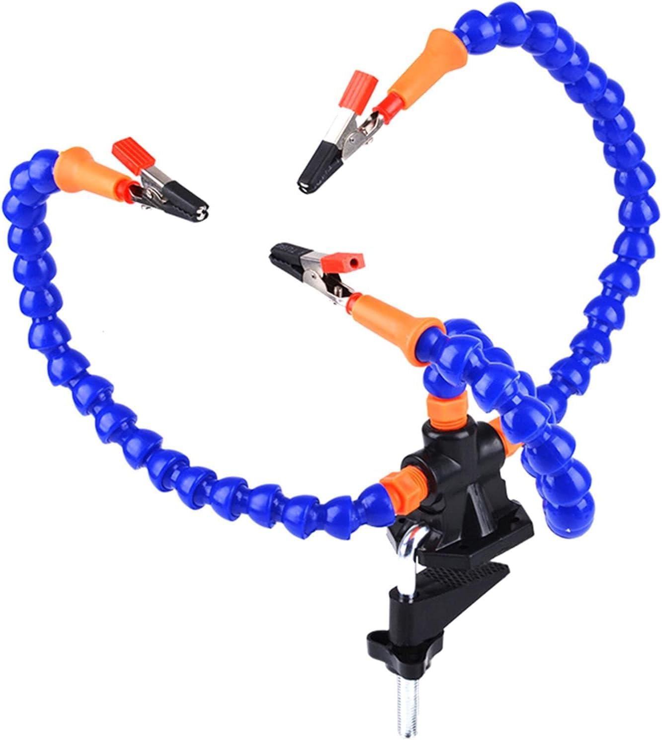 Soldering Station with 3 Flexible Arms and Insulated Alligator Clips, Helping Hands Clamp Tool PCB Holder-image-0