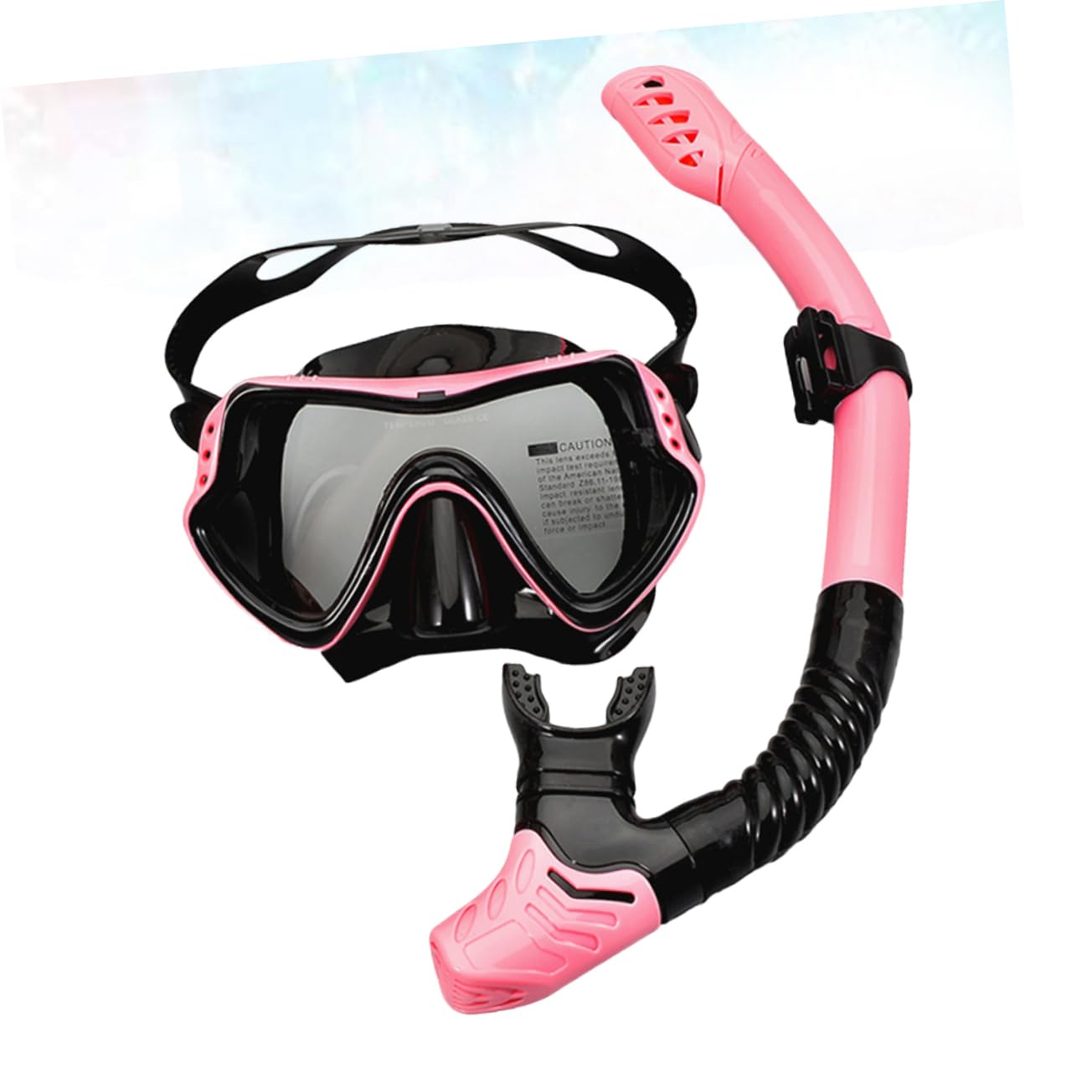 Gafas de Snorkel para Niño, Máscara de Buceo de Silicona Rosa | Diseño de Ventana Única, Orificios de Drenaje Unidireccionales, Cinta Elástica Alta, Facilita la Entrada de Aire