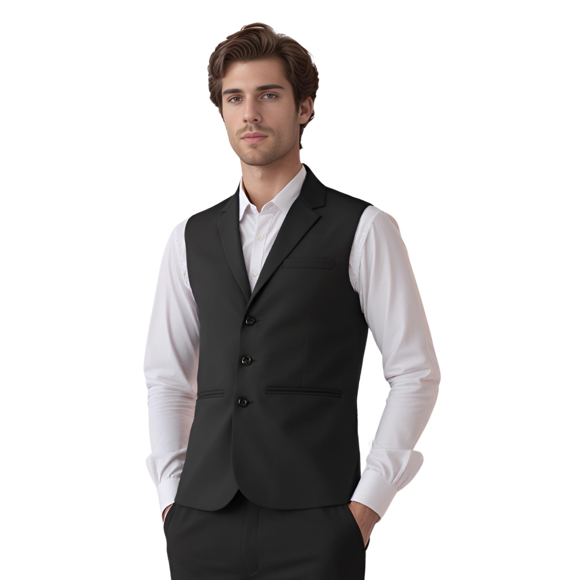 Semi Formal Waistcoat for Men, Cotton Jacket for All Occasion: Diwali, Wedding, Ethnic, Office Party, Formal and casual Look-image-9