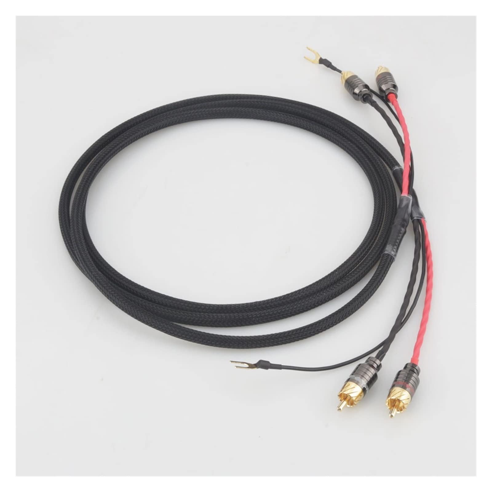 Cavo audio di linea di segnale schermata indipendente del telaio dell'amplificatore del giradischi in vinile, connettore placcato in oro(5 Meters)
