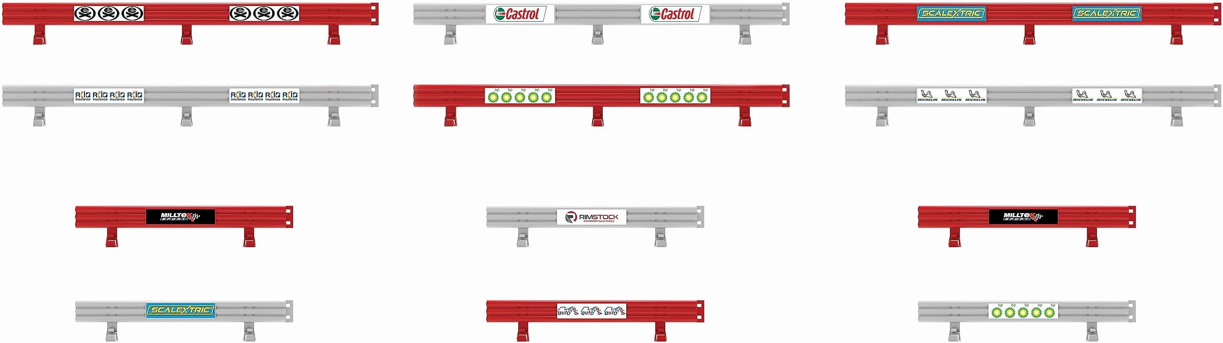 Classic Barriers with Stickers,Grey/Red,38.1 x 12.7 5.08 cm; 300 Grams Grey/Red 38.1 C8191