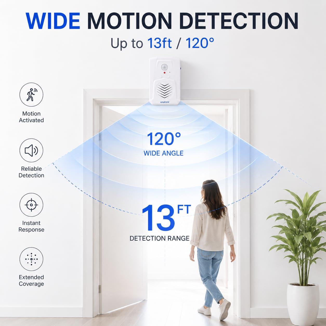 Motion Sensor Voice Player - Hands-Free Alerts & Greetings -3