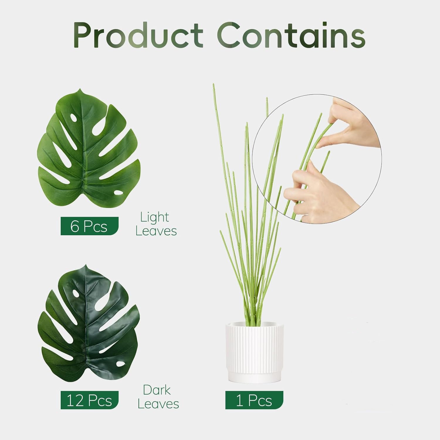 Laelfe 71cm Fake Plant Artificial Monstera Plant in Pot - Image 4