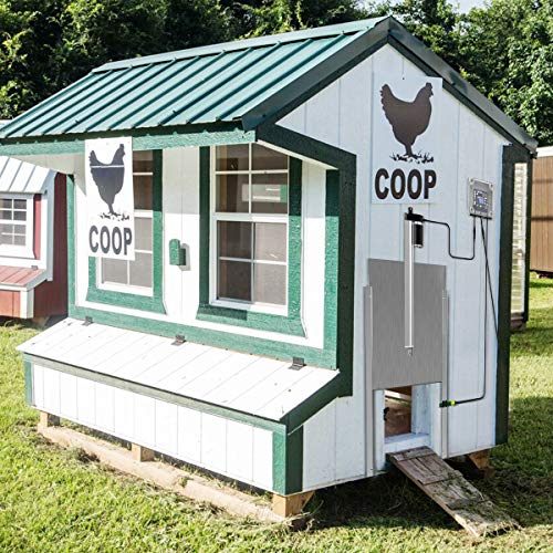 Lovinouse Upgraded Automatic Chicken Door Coop Opener Kit, with Timer Controller, Safety Sensor, 12V DC Actuator Motor