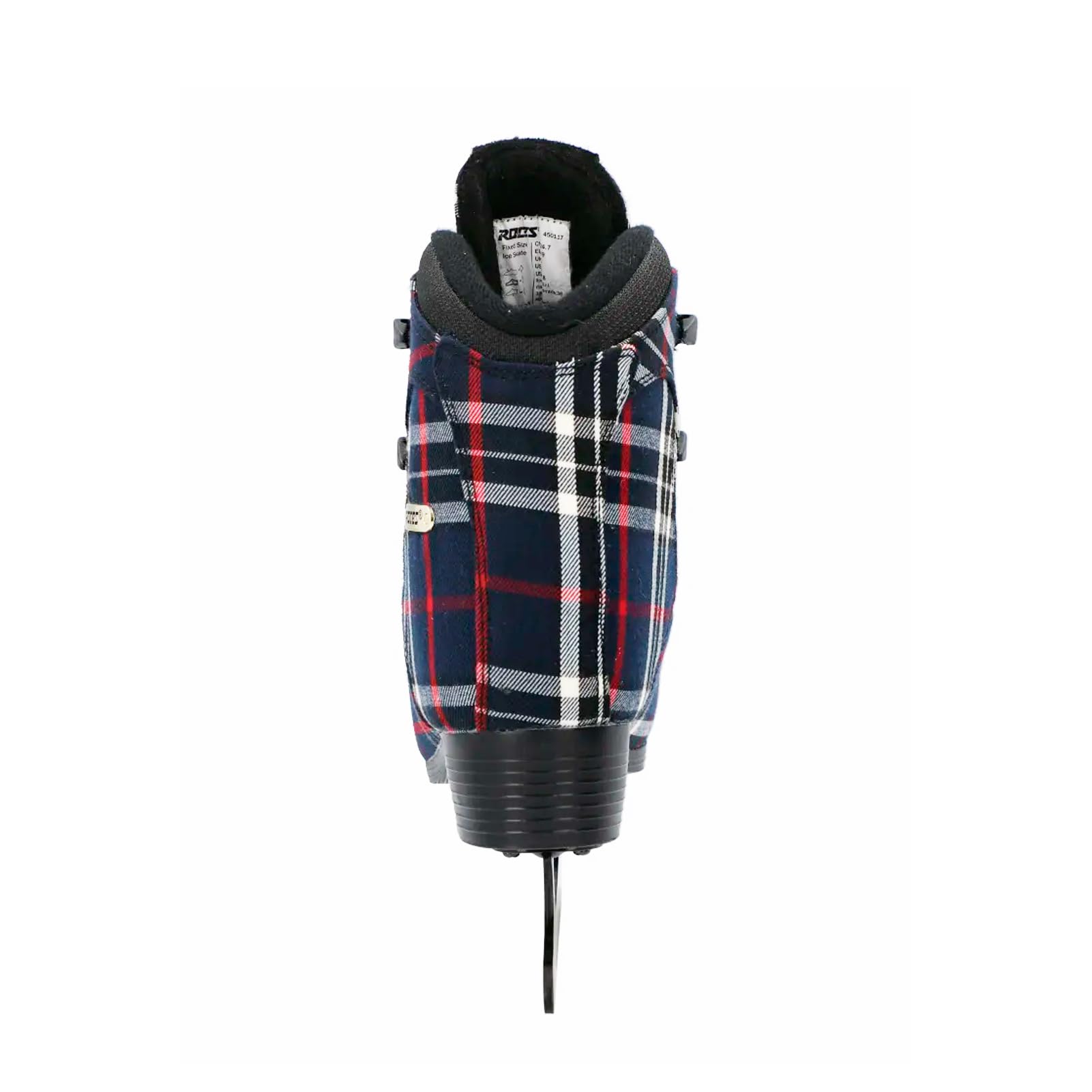 Roces IceGlamour - Pattini da Ghiaccio da Donna in Tartan, Resistenti, Comodi, alla Moda, con Lacci e Lame in Acciaio Inox, Tomaia Sintetica Rinforzata e Imbottitura Anatomica