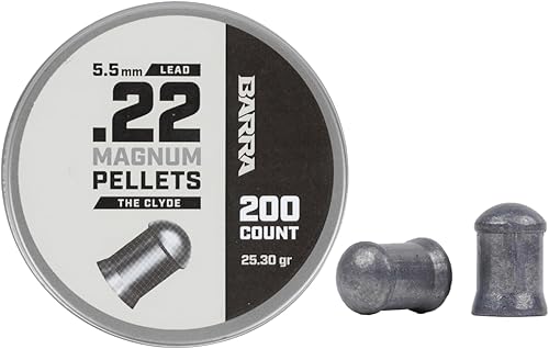 The Clyde Heavy - Pellets de rifle de pellets de 0.25 cal0.250 in, peso de grano de 33.95, 200 pellets por lata