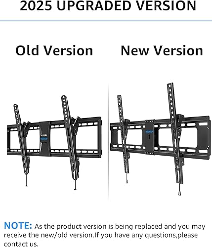 Miniatura 9 de MOUNTUP Soporte de pared para TV inclinable para la mayoría de pantallas planas de 37 a 82 pulgadas, montaje en pared de perfil bajo curvado que
