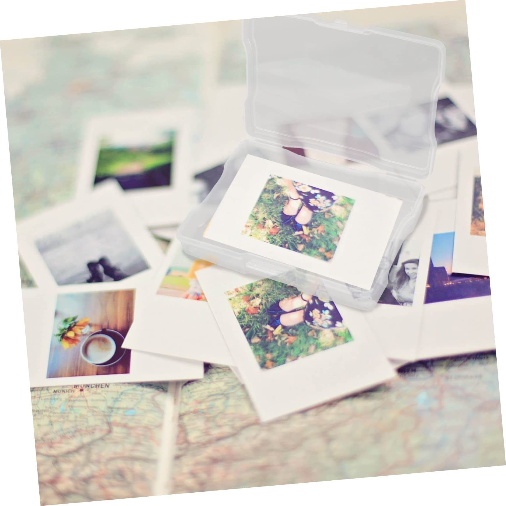 balacoo Multifunctional Photo Storage Box Household Photo Organizer Postcard Case Neat Tidy