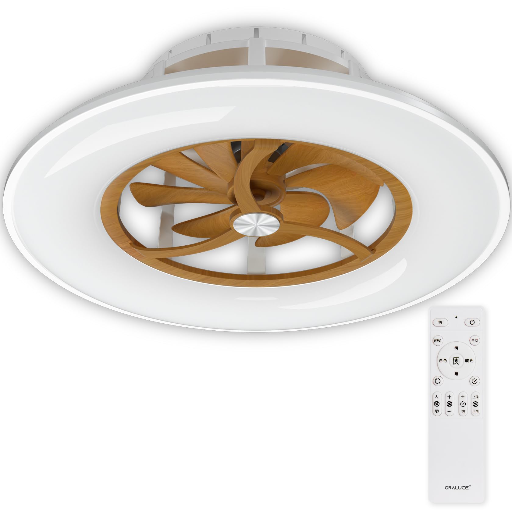 Amazon | ORALUCE シーリングファンライト 10畳 ファン付き LED 