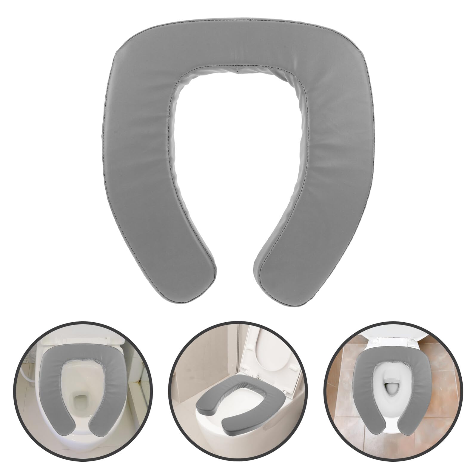 Sedile per Wc per Anziani Rialzo Imbottito in Pu e Spugna, Design Ergonomico per Bagno Familiare Facile Installazione e Comfort Ottimale