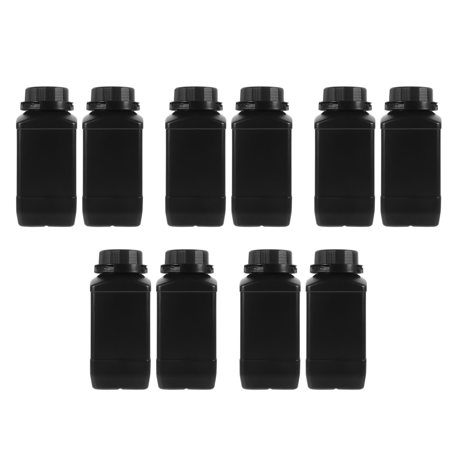 ABOOFAN 10 Piezas Botellas de Reactivos de Laboratorio Plástico Resistente Boca Ancha para Muestras Químicas Uso Industrial