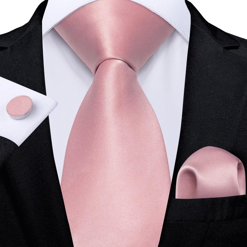 Corbata de seda de 150 cm para hombre con set de accesorios miniatura 2