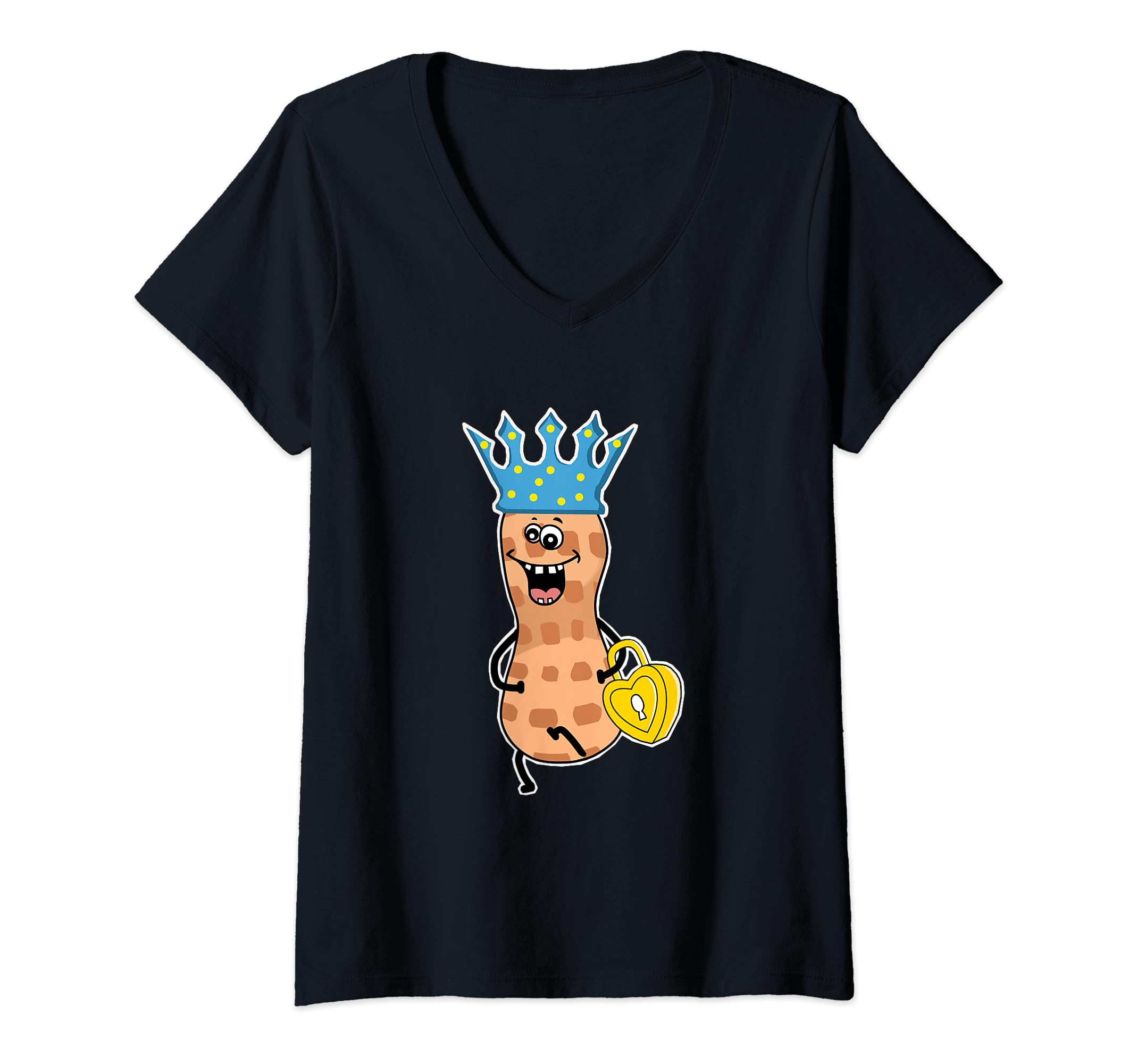 Womens Funny Peanut King Castle Peanuts Showcase Dreamer Nut V-Neck T-Shirt