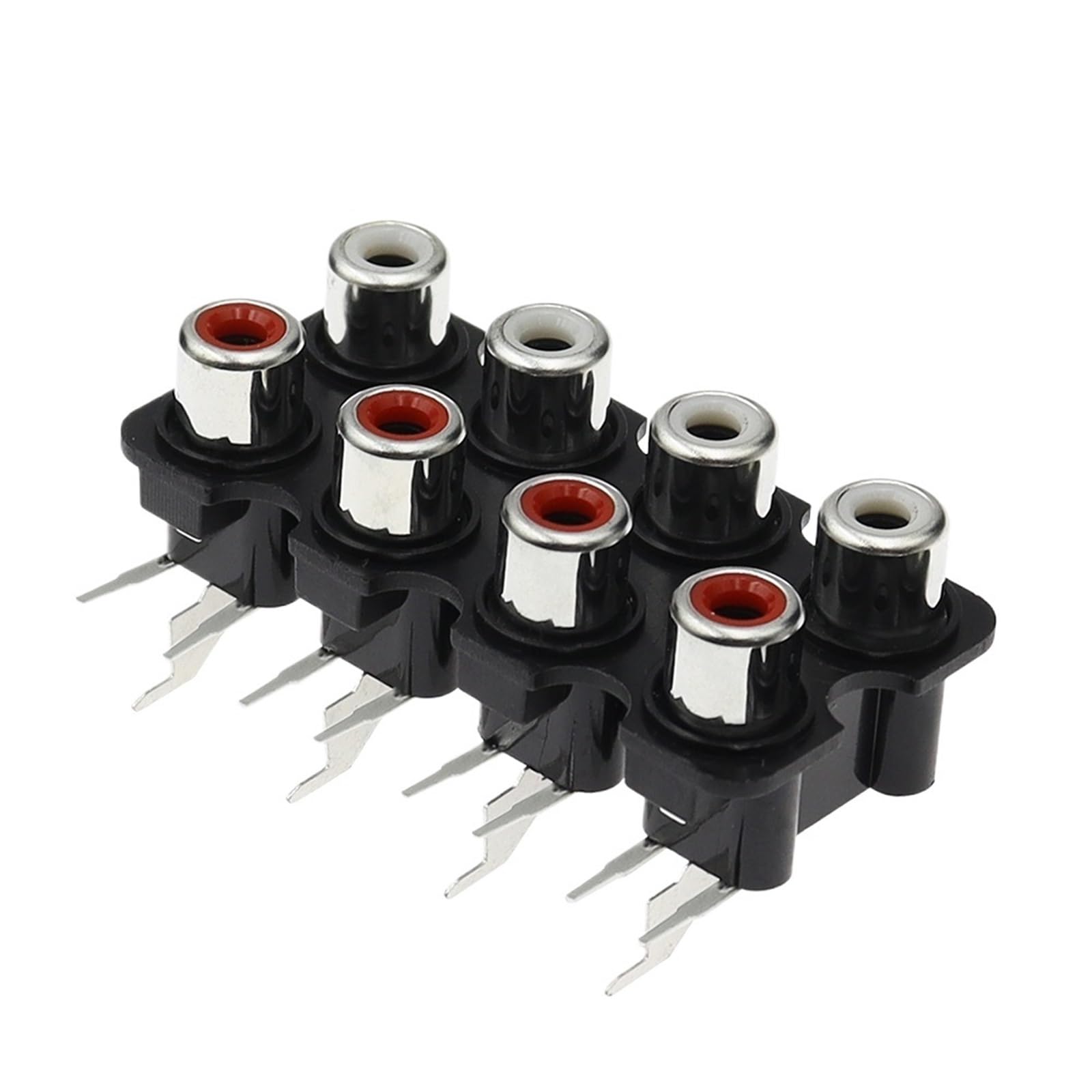 5 pezzi 2/4/6/8 fori jack audio stereo femmina presa di ingresso audio AV connettore interfaccia amplificatore Lotus Row segnale di connessione(8 holes)