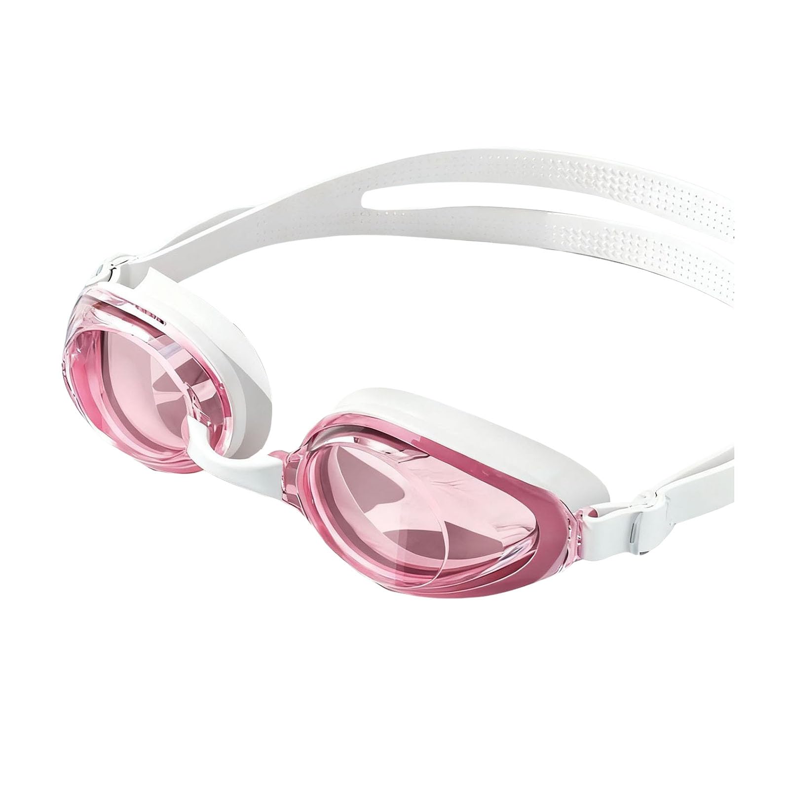 RetroNest Swimming Goggles Adults Waterproof Pool Eyewear UV Protection, Anti-Fog, No Leakage Durable Silicone for Men Women Youth Pink White