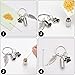 nbeads 2 Stück Haustier Memorial Urne Schlüsselanhänger, Hundepfote Flügel Asche Denkmal Schlüsselanhänger Haustier Denkmal Asche Halter Schlüsselring Tier Andenken Andenken