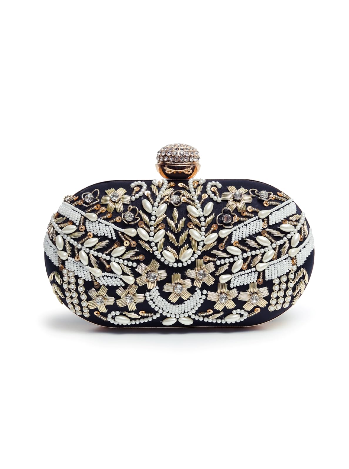 Elizah Zarozi Hand Embroidered Clutch Purses Luxury Evening Handbags-image-7