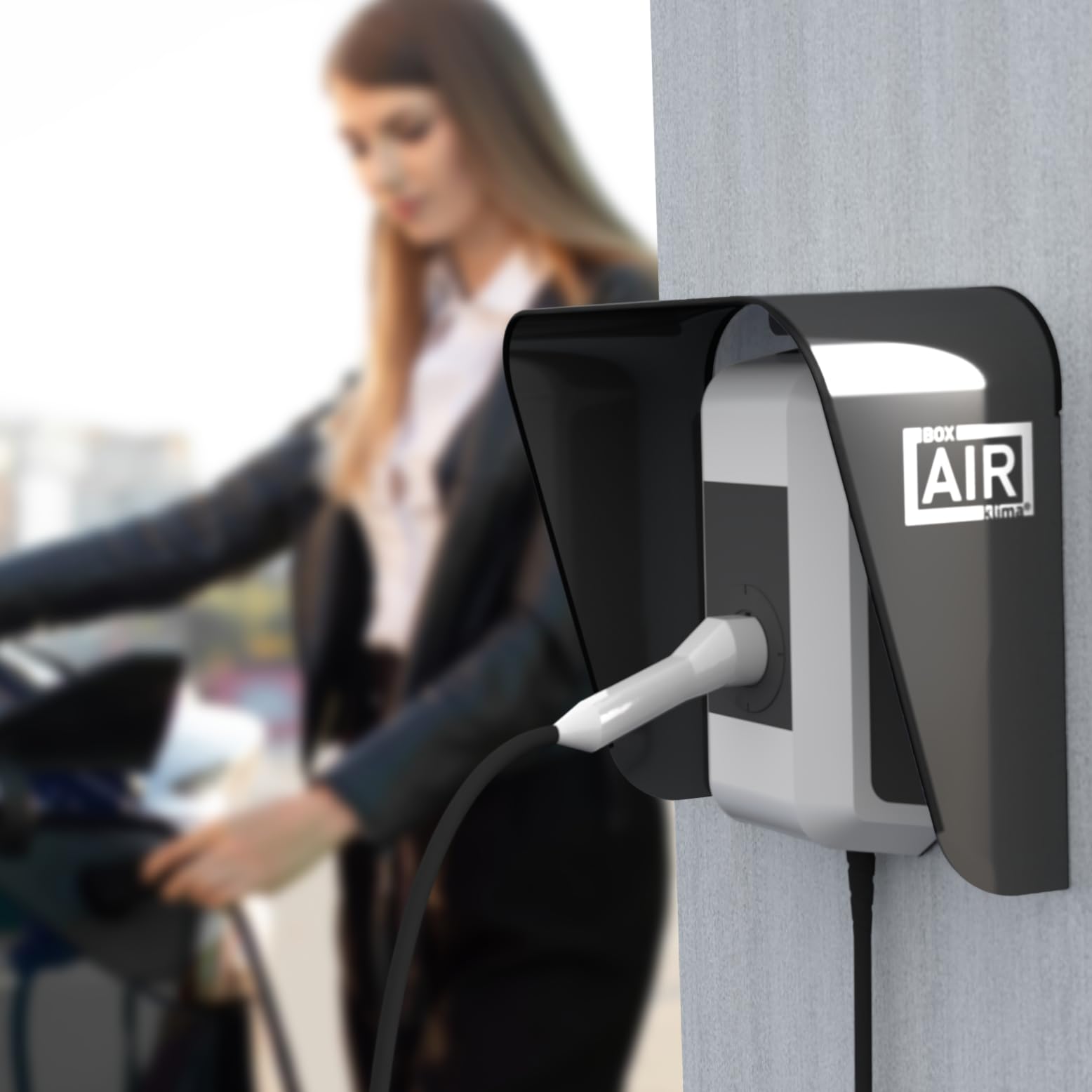 Box Air Klima Pokrowiec na Wallbox | Aluminiowa stacja ładująca do stacji ładującej samochód elektryczny | dach przeciwdeszczowy, ochrona przed słońcem i promieniowaniem UV