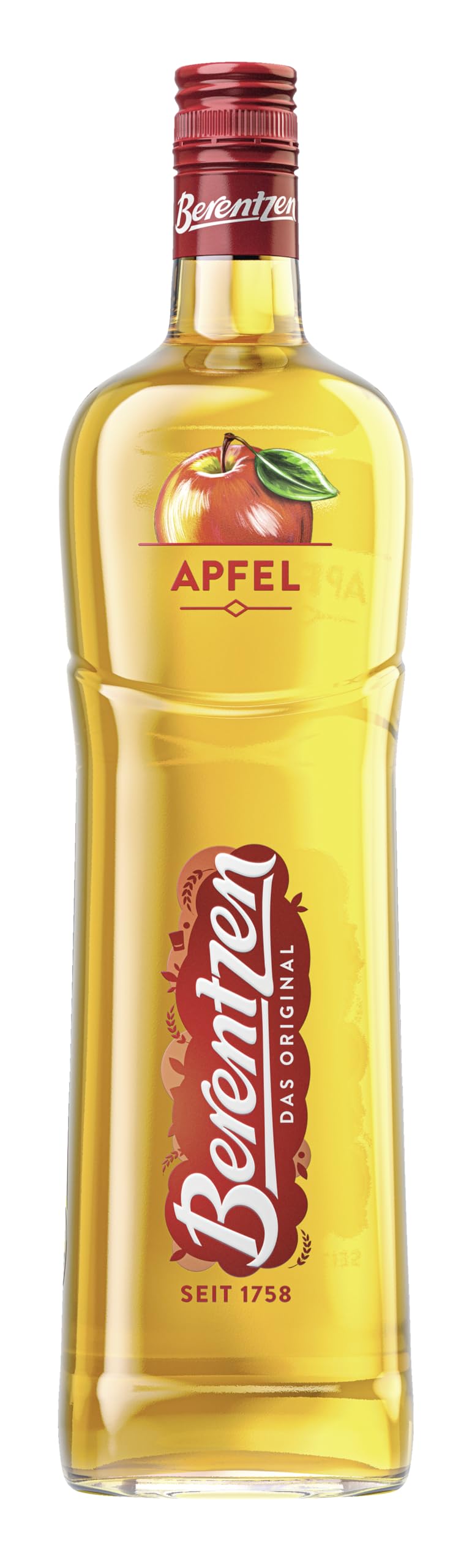 Berentzen | Apfel | Reinste Destillate, vereint mit dem Geschmack fruchtig-süßer Äpfel | Perfekt gekühlt als Shot oder in Mixgetränken | 1L | 18% Vol.