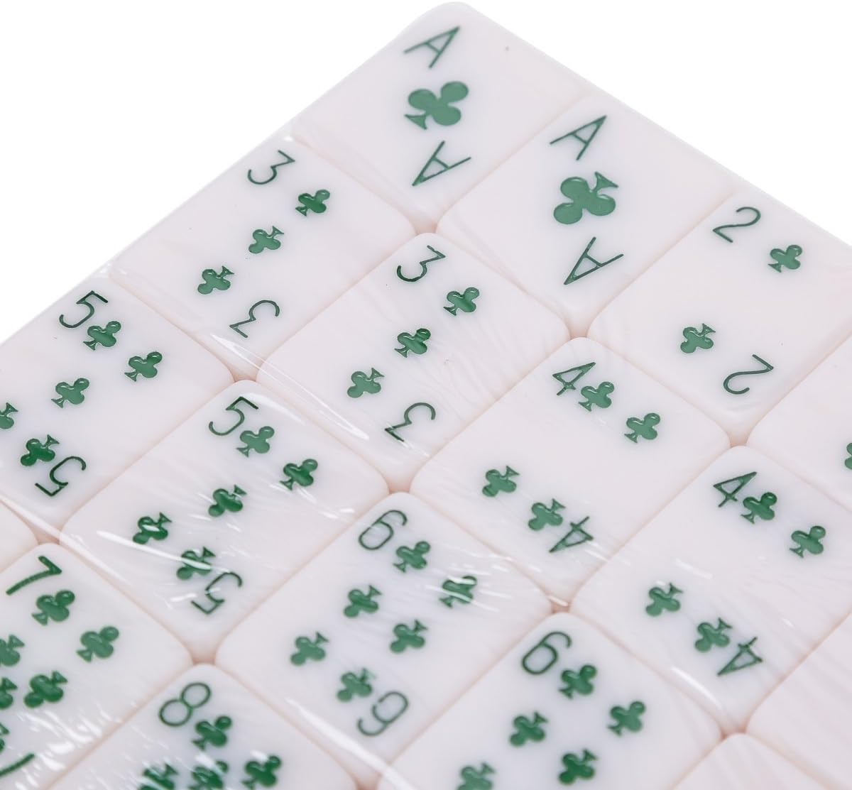 Mahjong Tiles Poker Rummy Game Set 120 White Poker Tiles