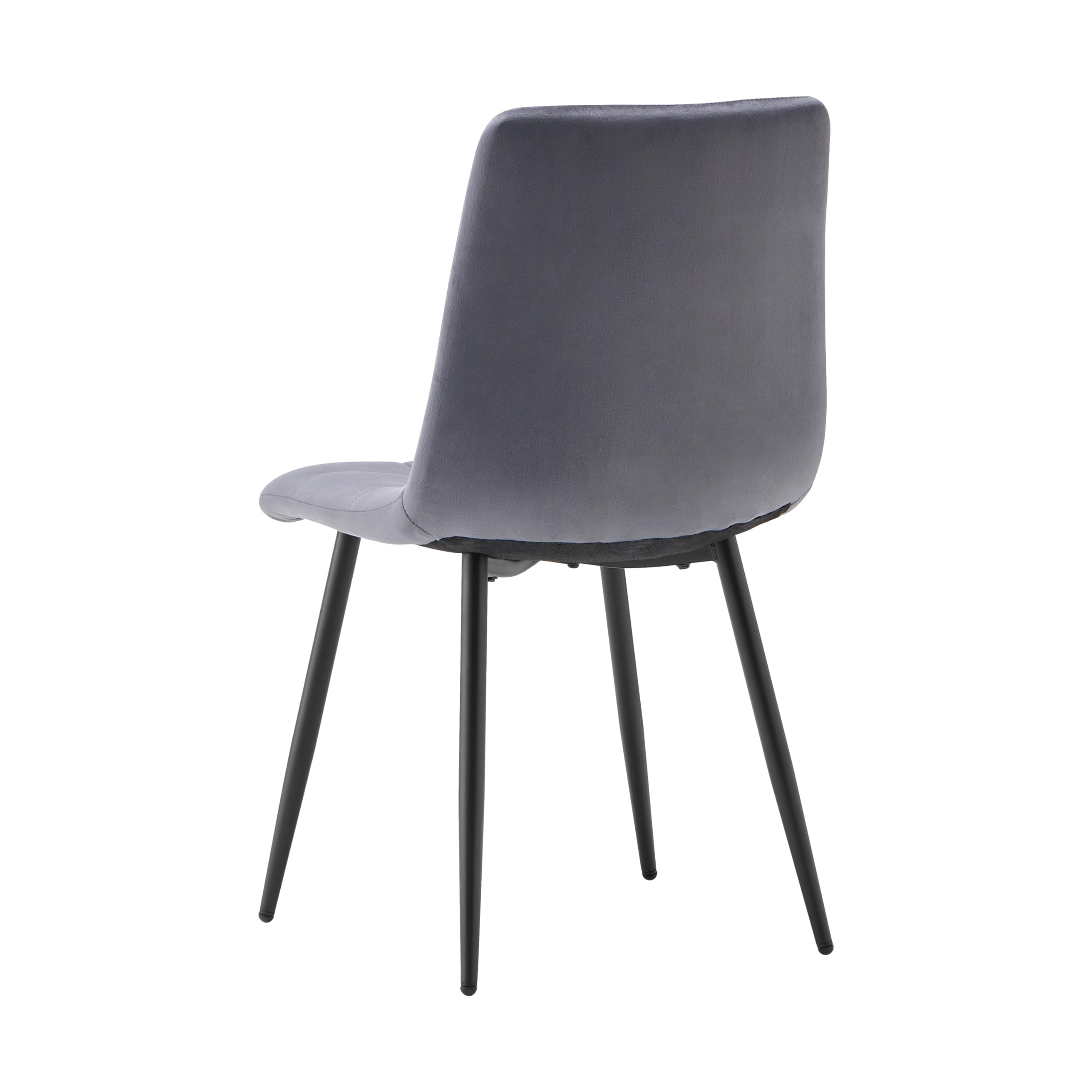 Deuline Esszimmerstühle Essstühle Samtbezug Polsterstuhl Esszimmer Stuhl Milano 4er-Set GRAU 521252
