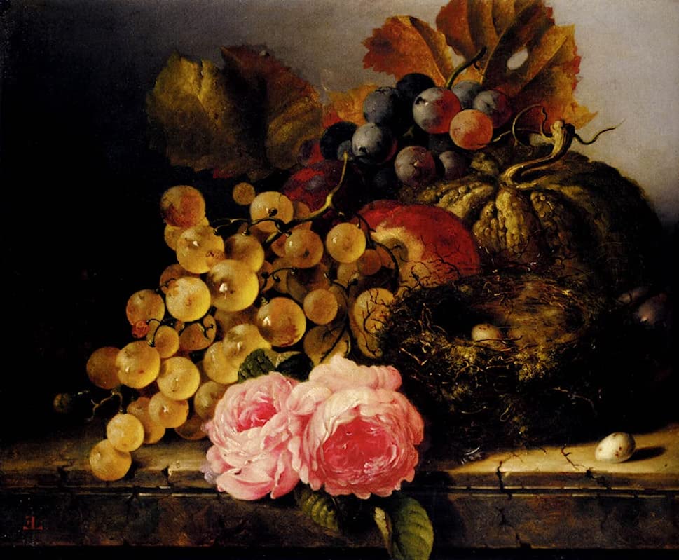 Murales bodegón con rosas de Ladell en lienzo de 60x90cm para regalo único