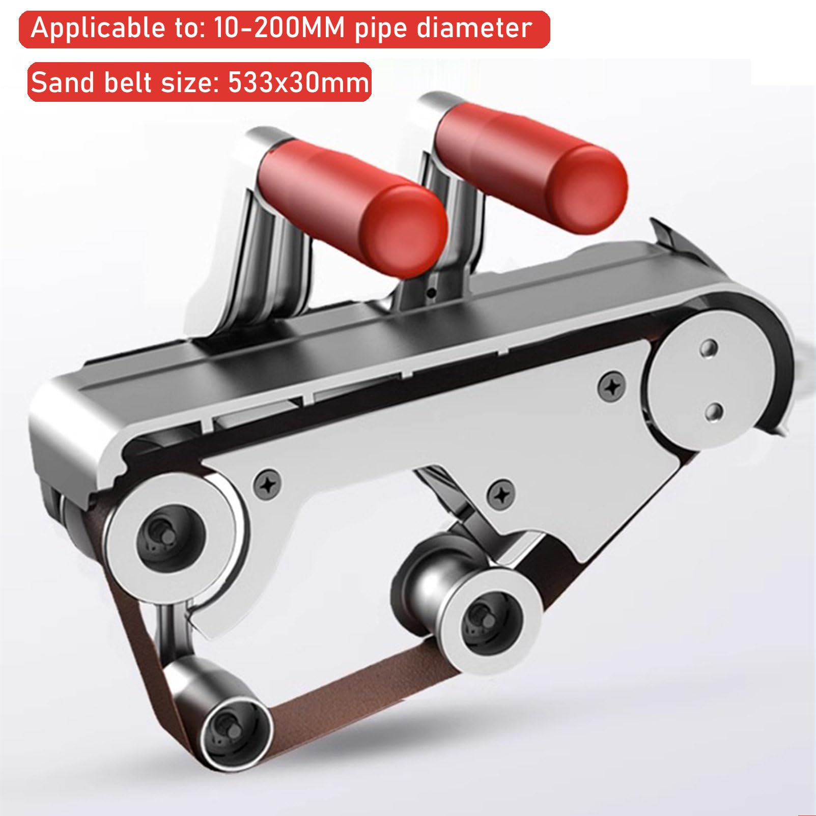 Lijadora de tubos profesional con banda de lijado para pulido y esmerilado de acero inoxidable, 1100 W de potencia con 6 velocidades ajustables, ideal para bruñir y dar acabado a tubos y tub