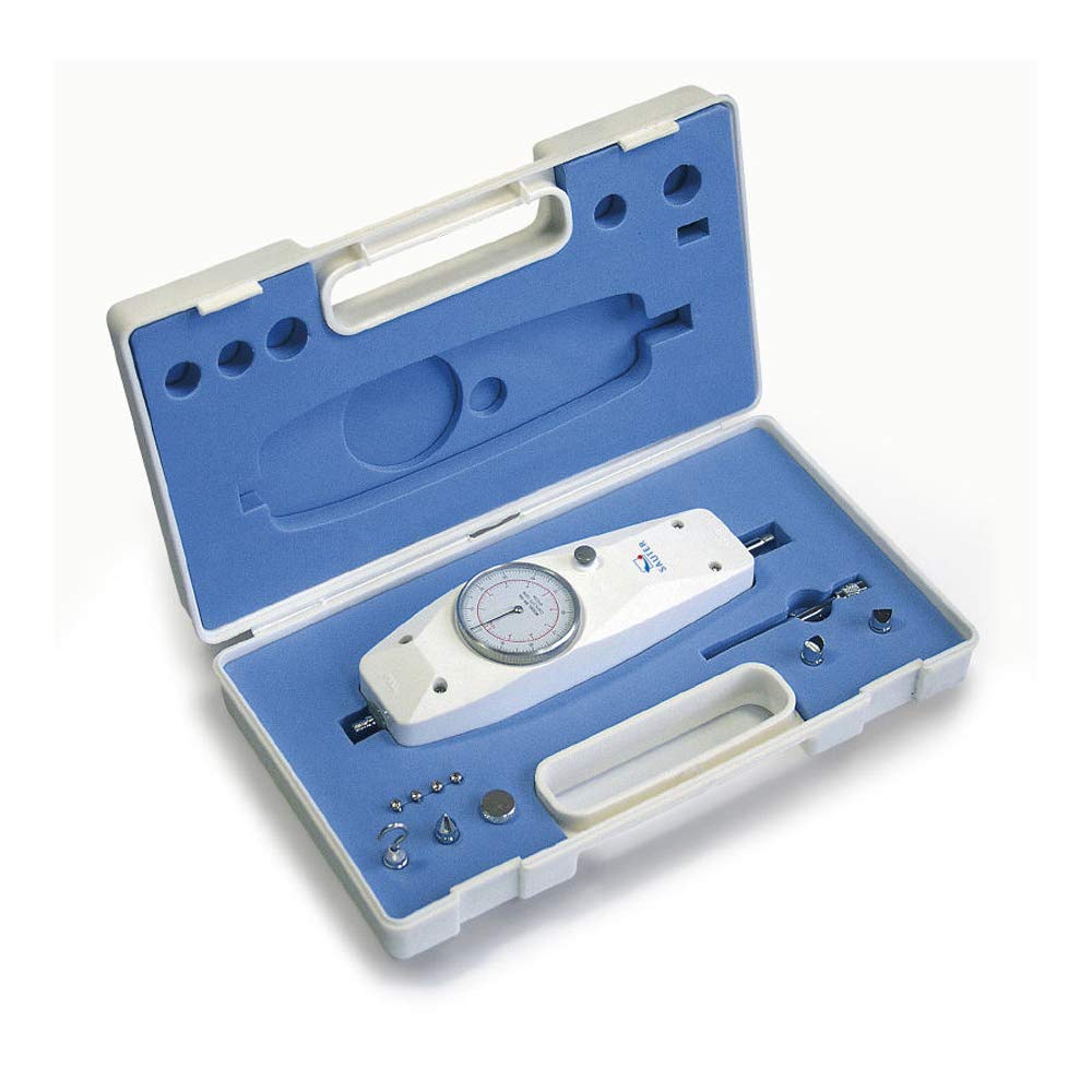 Sauter Mechanisches Kraftmessgerät FA (Messbereich max. 20 N, Ablesbarkeit 0,1 N, duale Skala Newton + KG, Peak-Hold-Funktion, Nullstellung per Knopfdruck) FA 20