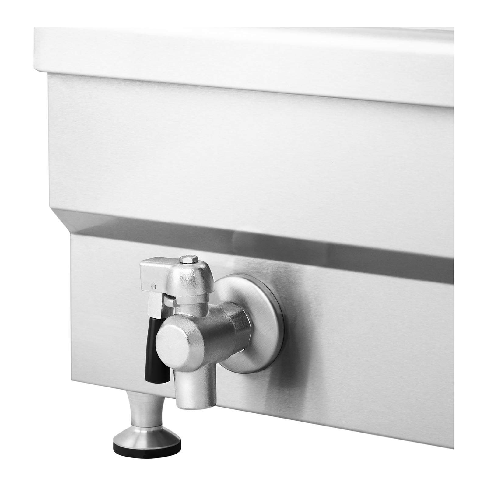 Royal Catering RCBG 30-2-B STH Fettbackgerät Fritteuse Friteuse Gastronomie (24 Liter, 9000 W, 400 V, Ablasshahn, Edelstahl, 2 Körbe)