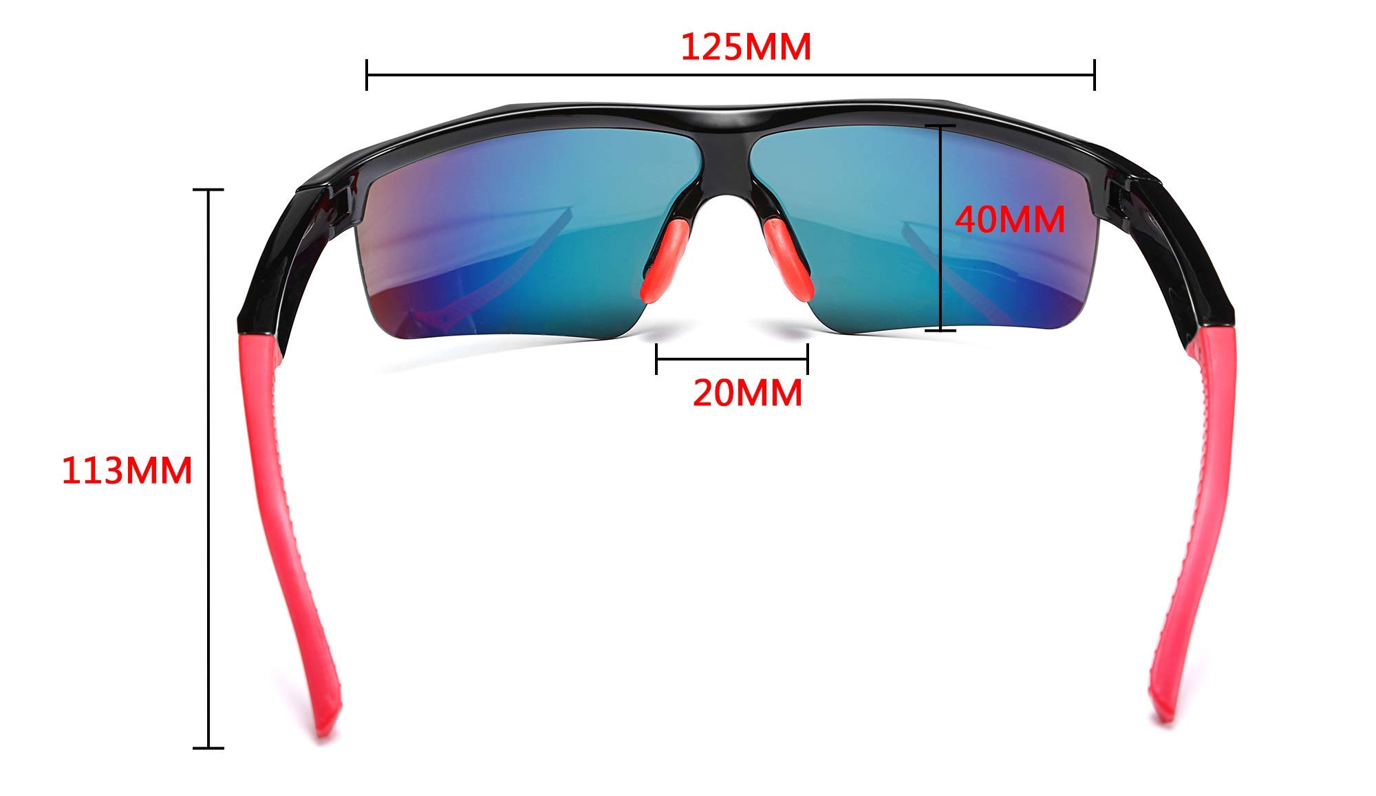 Karsaer Kids Teens Baseball Polarized Sunglasses Sports Tr90 Frame Boys Girls Cycling E1002, Black - Image 5 thumbnail