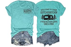 Welcome to Camp Quitcherbitchin Campin' T-Shirt Women VacationHiking Shirts
